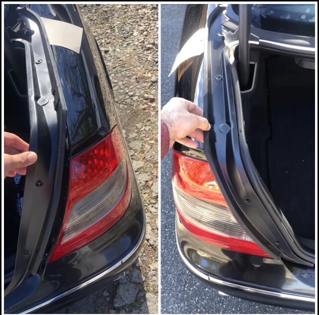 03-2009 Mercedes-Benz W211 E63 E55 E500 E550 E350 E320 Trunk trim seal cover L+R
