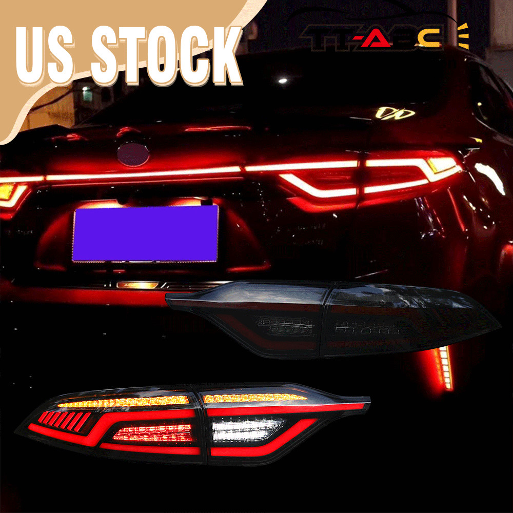 Smoked LED Tail Lights For Toyota Corolla Sedan 2020-2026 w/Trunk Lid Sequential