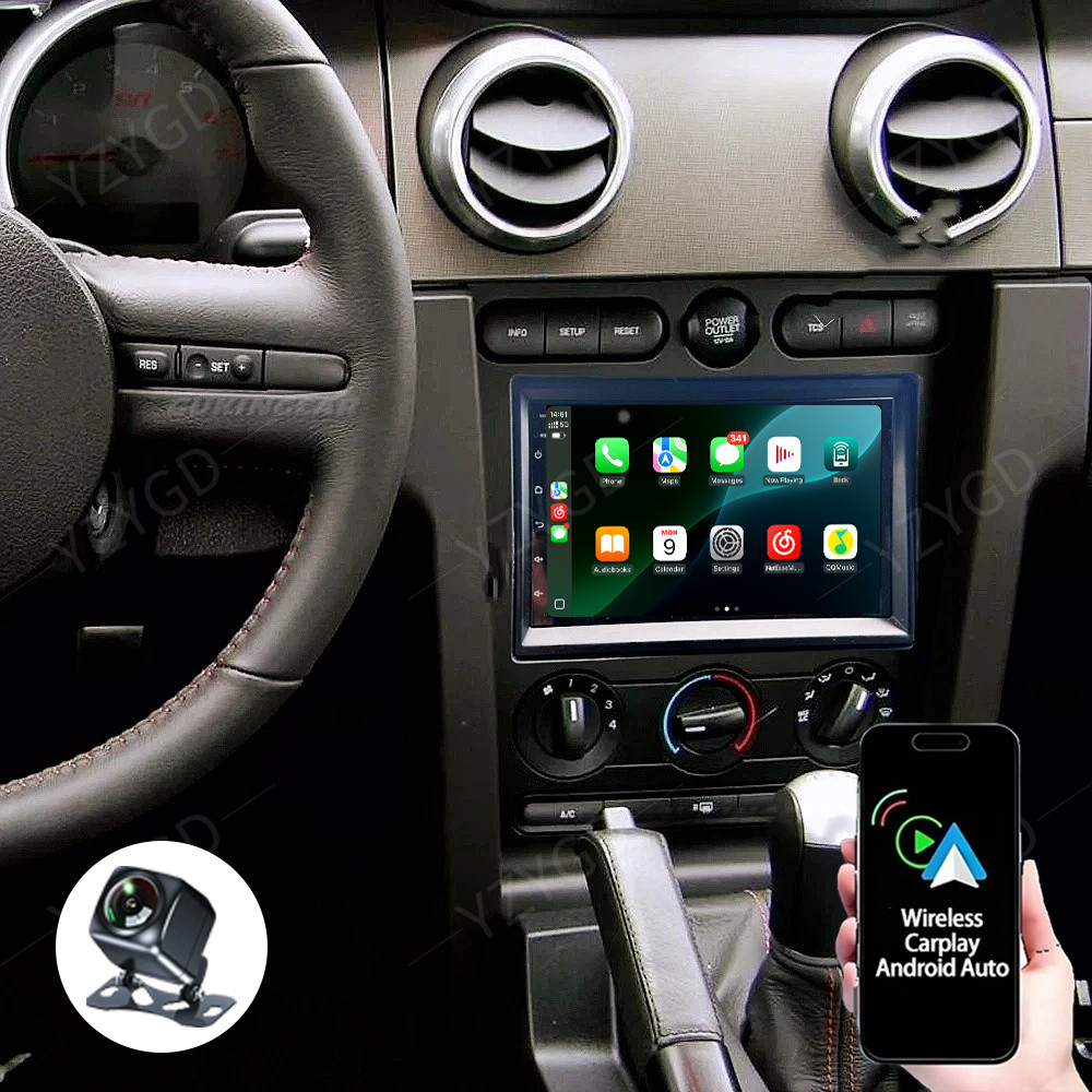 For Ford Shelby GT500 Car Radio Carplay Screen GPS Navi 2007-2009 Stereo Android