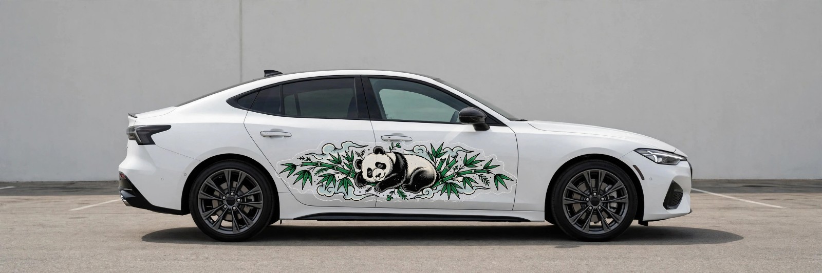 Chinese Inspired Panda Grove Car Decals Side Decal Both Sides Legend