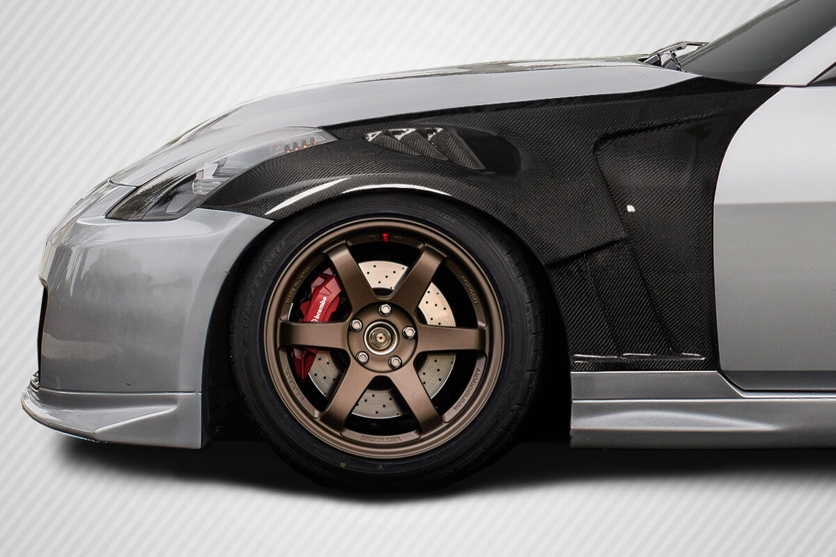 03-08 Fits Nissan 350Z AMS GT3 Carbon Fiber Body Kit- Front Fenders 116324