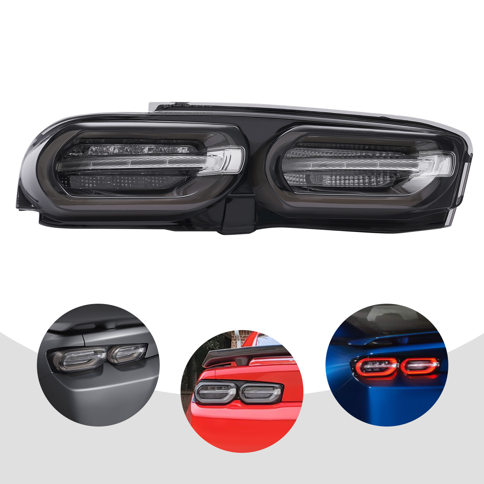 Driver Side LED Tail Lights w/Bulbs For 2019-2021 Chevy Camaro Clear Lens LH