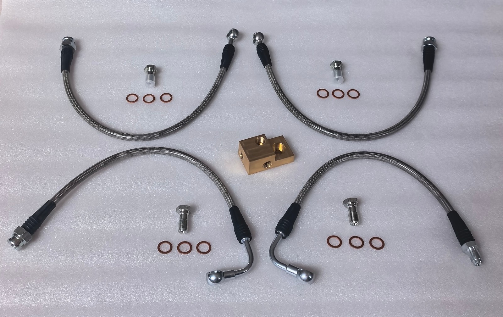 Front Rear Flexible Brake Hose Lines Set SS Braided 1990-2005 Mazda Miata NA/NB Front Rear Flexible Brake Hose Lines Set SS Braided 1990-2005 Mazda Miata NA/NB