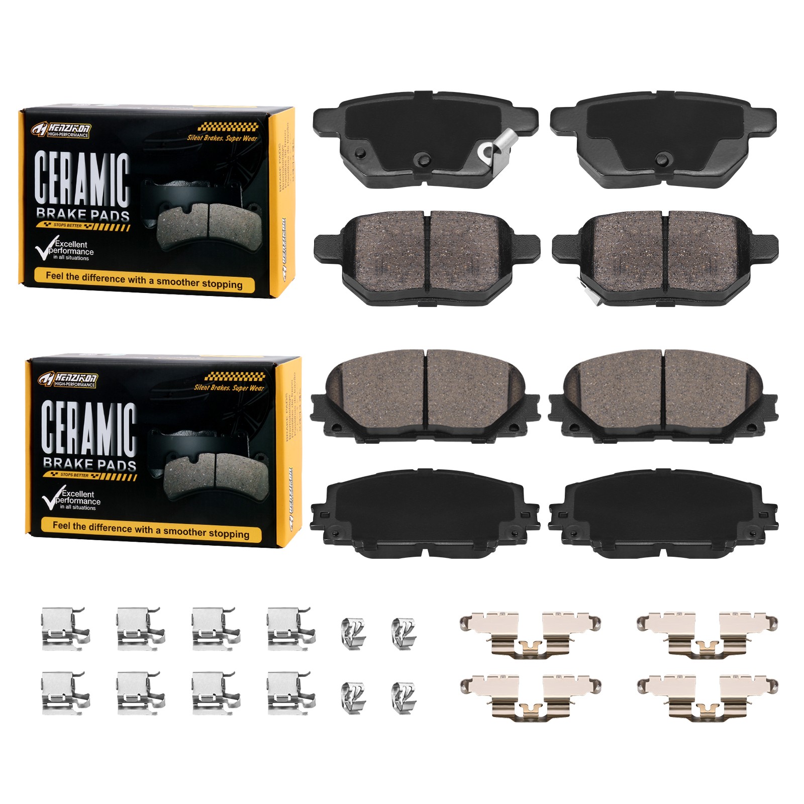 8Pcs Set Front Rear Brake Pads for 2011-2017 Lexus CT200h 2010 Toyota Prius 2019