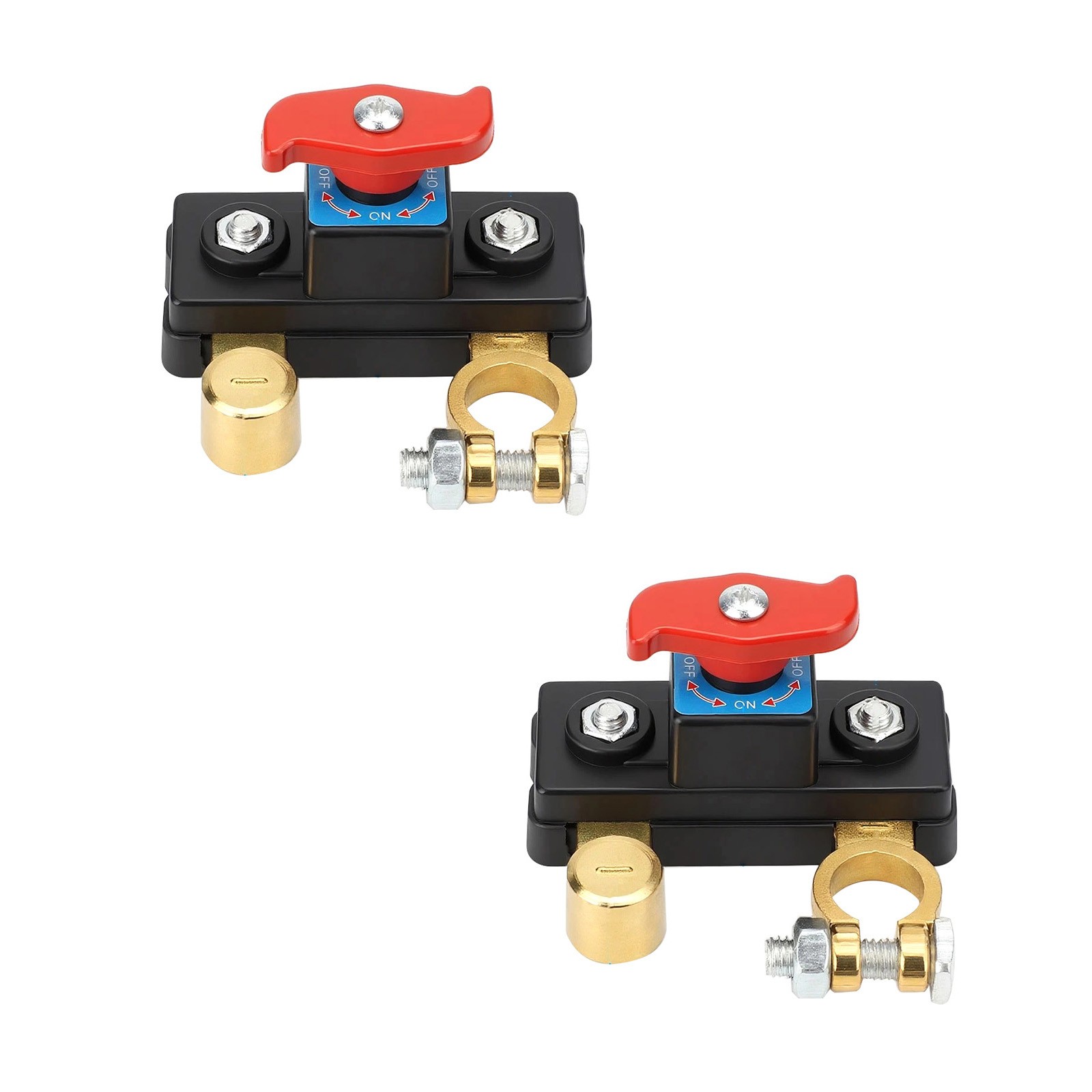 2Pcs Battery Disconnect Switch 12V-24V Prevent Drain Extend Life For Vehicles