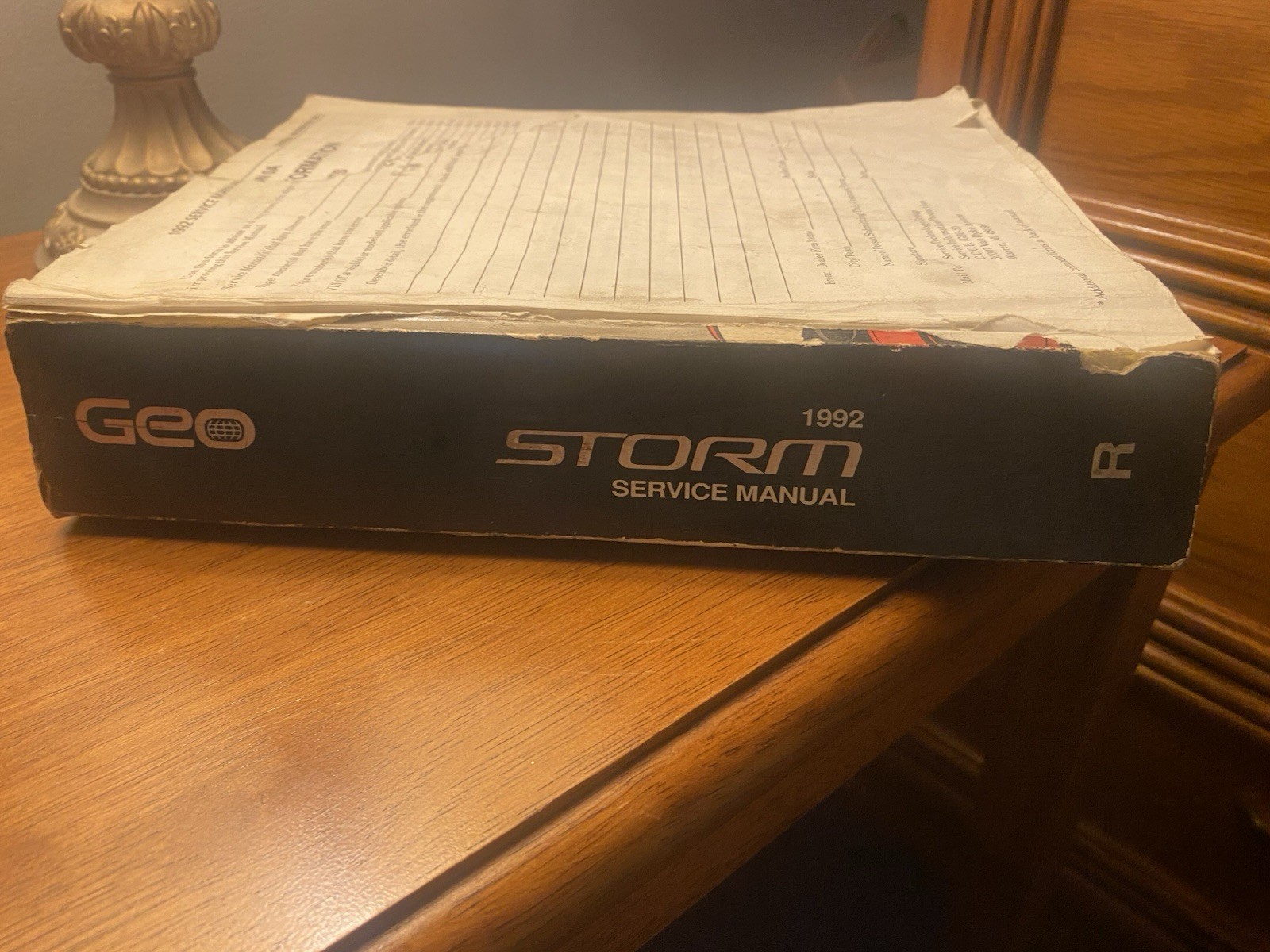 1992 Geo Storm Service Manual 1992 Geo Storm Service Manual