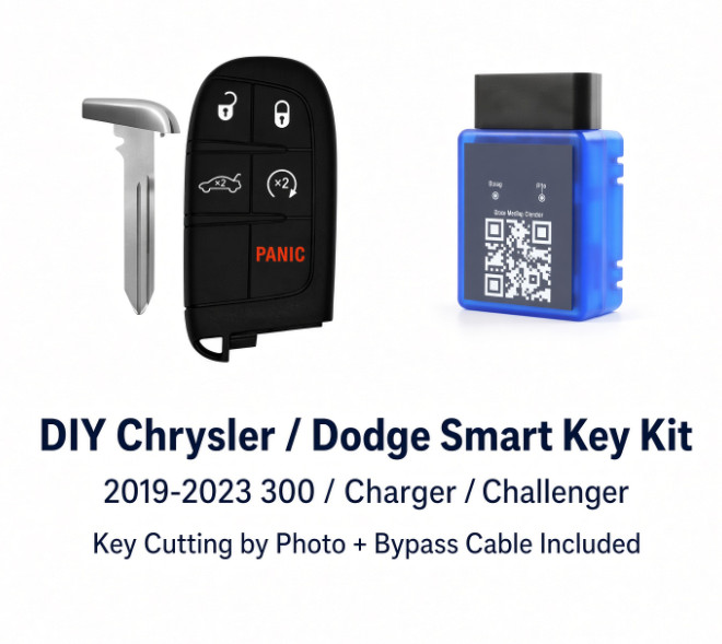 DIY Kit Chrysler 300 Charger Challenger 2019-2023 Key Fob + Bypass Cable