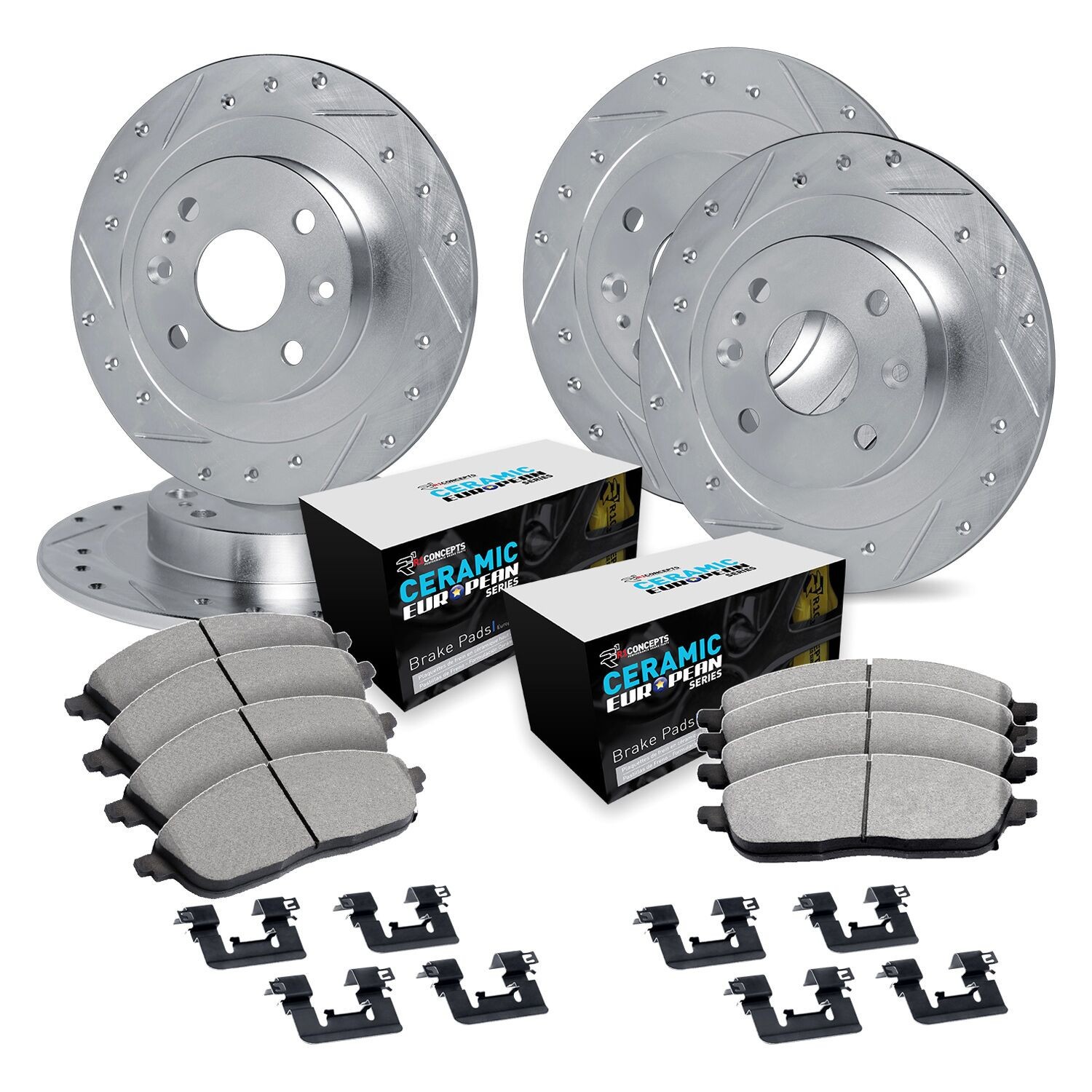 For Peugeot 405 89-91 Brake Rotor Set eLINE Series Drilled & Slotted Front &