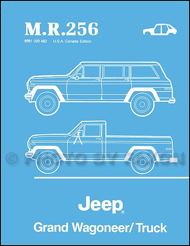 Jeep Grand Wagoneer J10 J20 Truck Body Manual 1984 1985 1986 1987 1988 Pioneer 