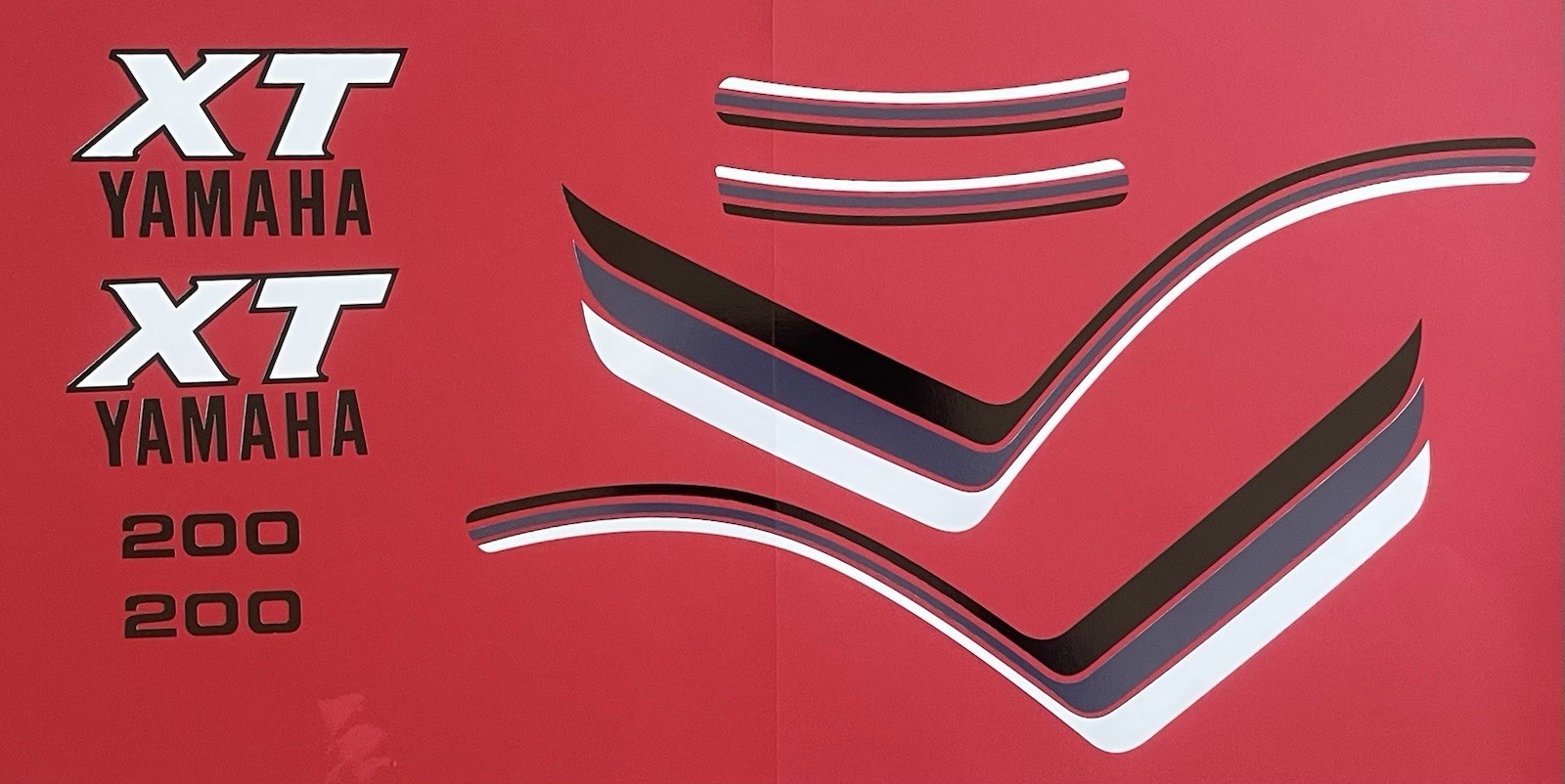 1982 Yamaha XT200 decals SET, NOS STYLE 1982 Yamaha XT200 decals SET, NOS STYLE