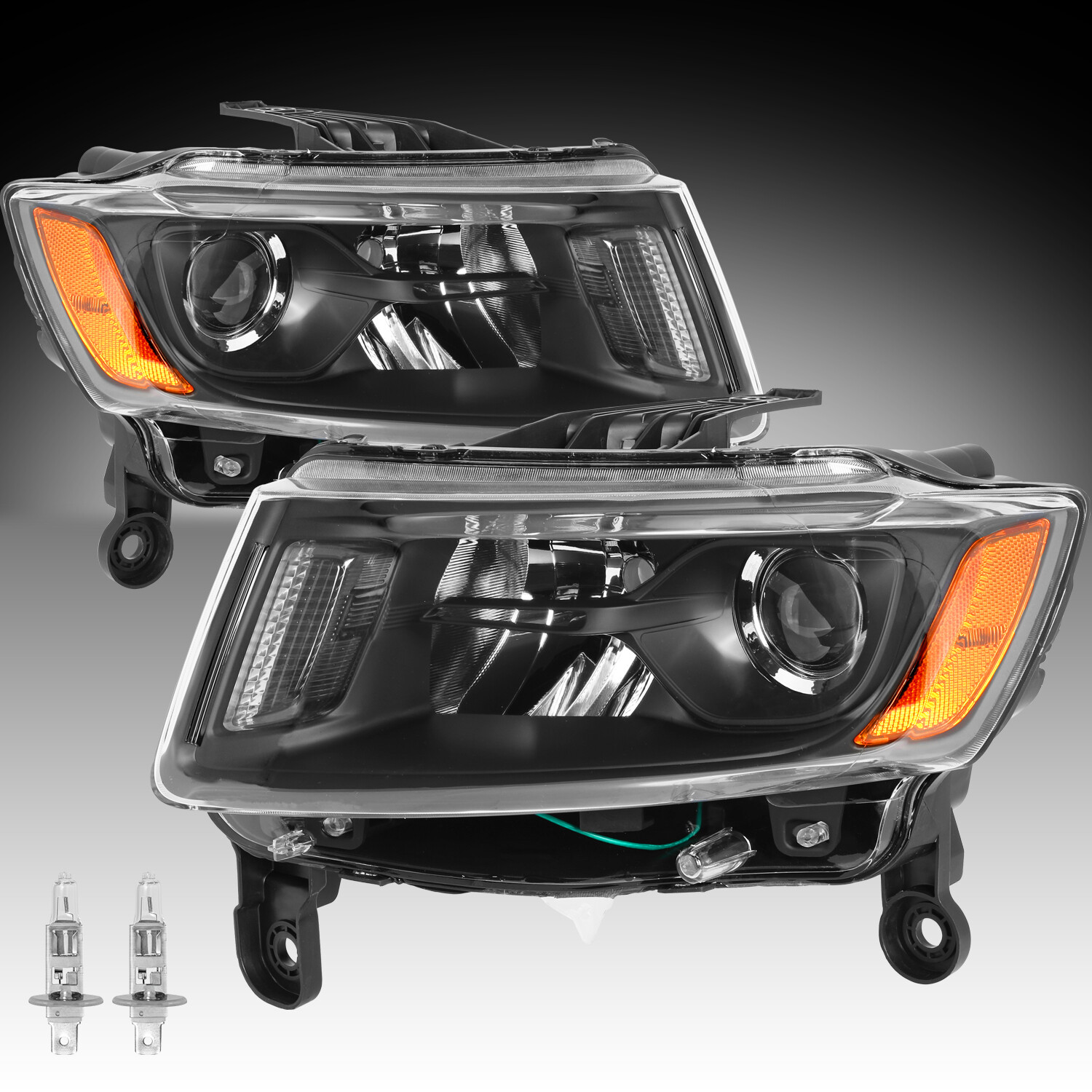 For 2014-2016 JEEP Grand Cherokee Headlights Assembly Headlamps Left+Right Pair For 2014-2016 JEEP Grand Cherokee Headlights Assembly Headlamps Left+Right Pair