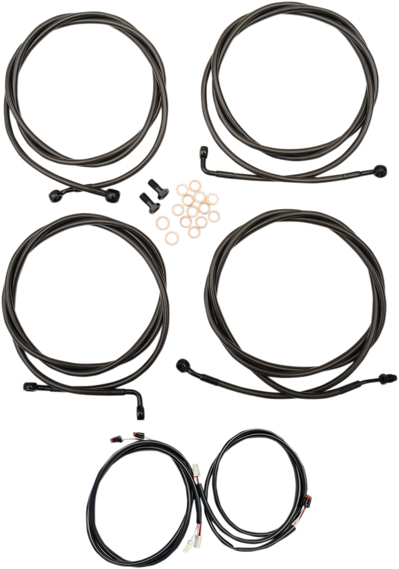 LA Choppers LA-8054KT3-13M Cable Kit 12-14in Bars 2017-2019 Harley Touring ABS
