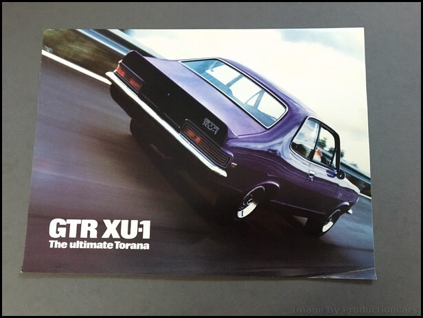 1971 Holden Torana GTR XU-1 Vintage 1-page Car Sales Brochure Data Sheet