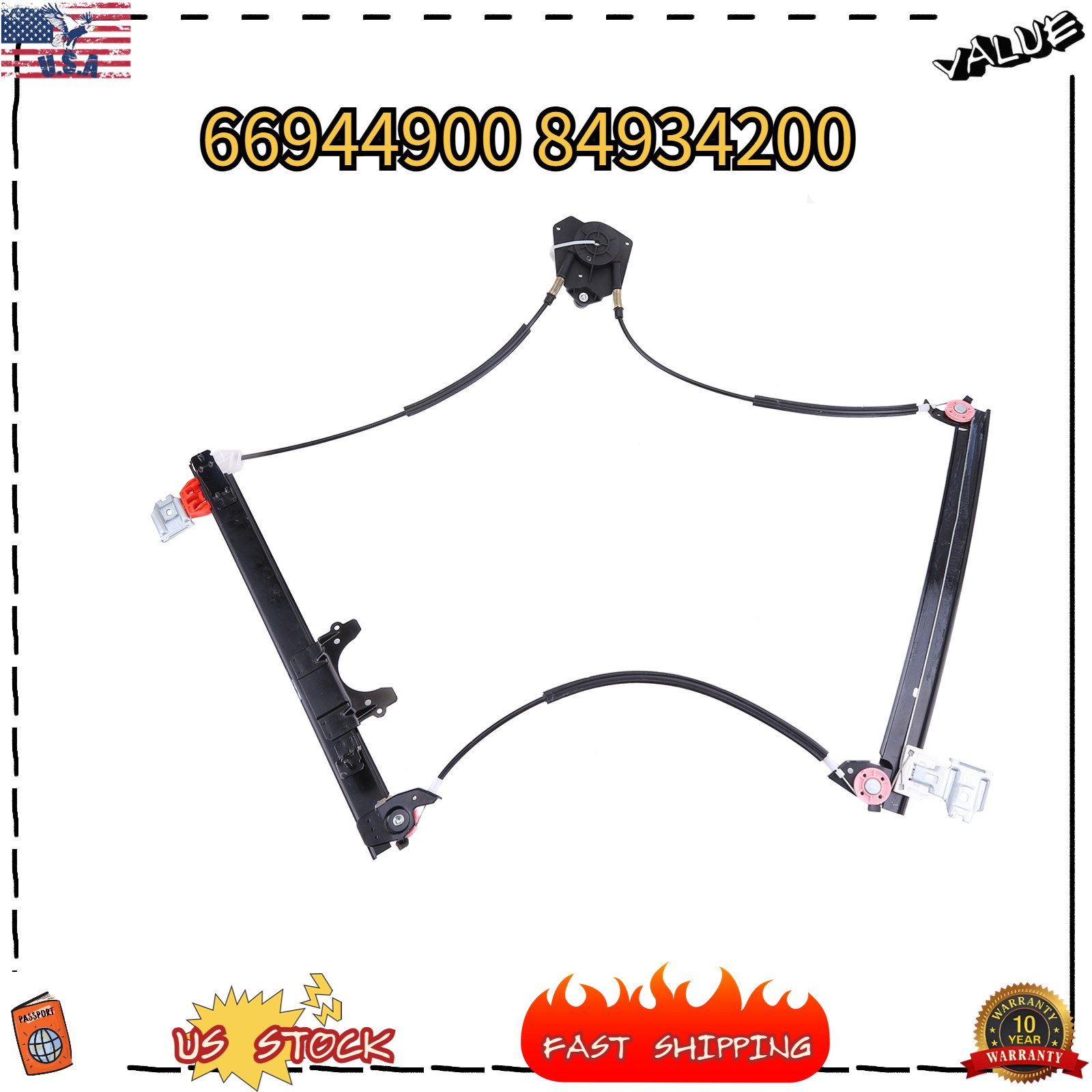 66944900 84934200 For Maserati Quattroporte M139 03-13 Power Window Regulator US
