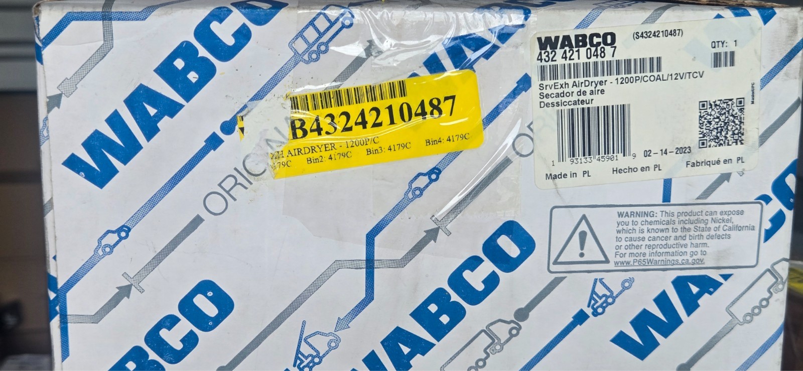 genuine wabco volvo air dryer 4324210487