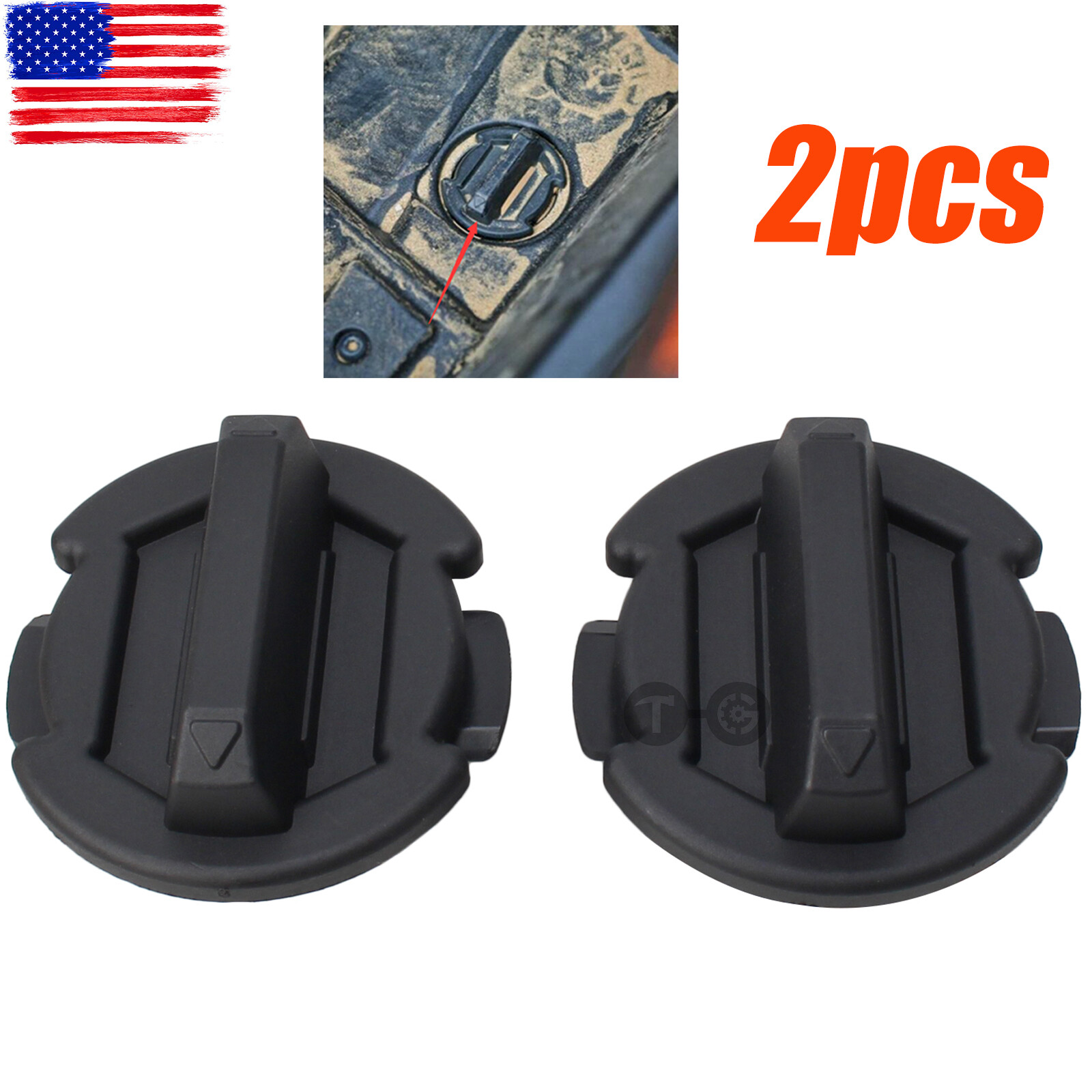 2X Twist Floor Drain Plug 5414694 For Polaris RZR 1000 900 XP 4 Turbo 2014-2023