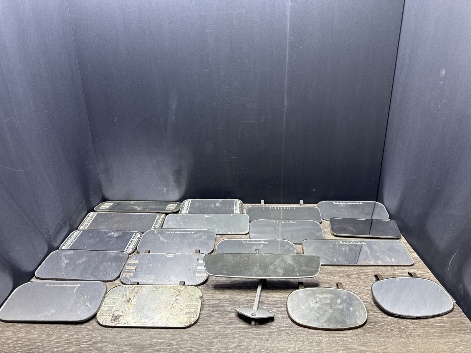 32 Vintage Rear View Side Vanity Mirror Lot Oldsmobile Buick Chrysler Cadillac