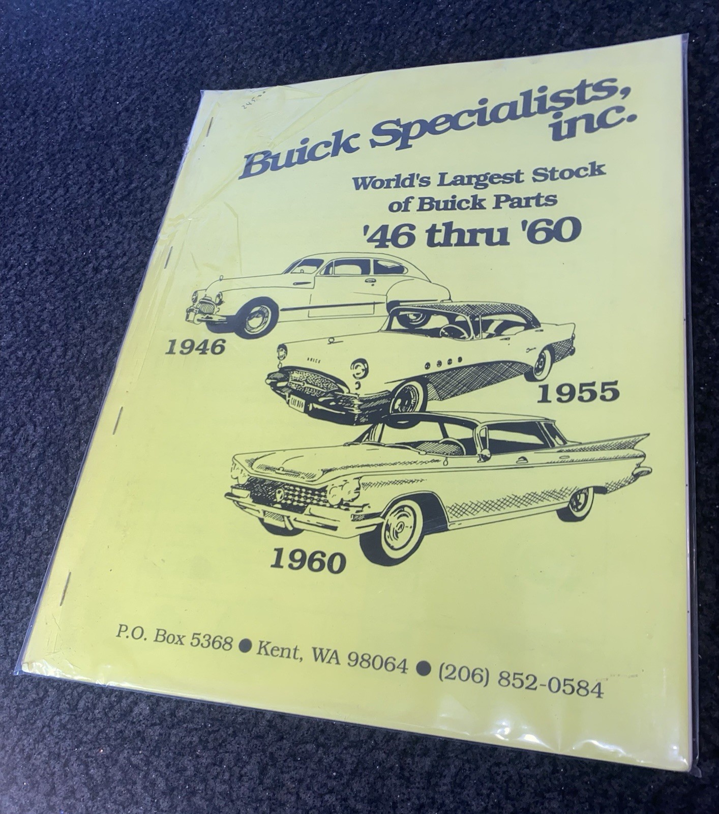 VINTAGE 1960 BUICK SPECIALISTS INC 1946-1960 PARTS & ACCESSORIES CATALOG MAG BAG