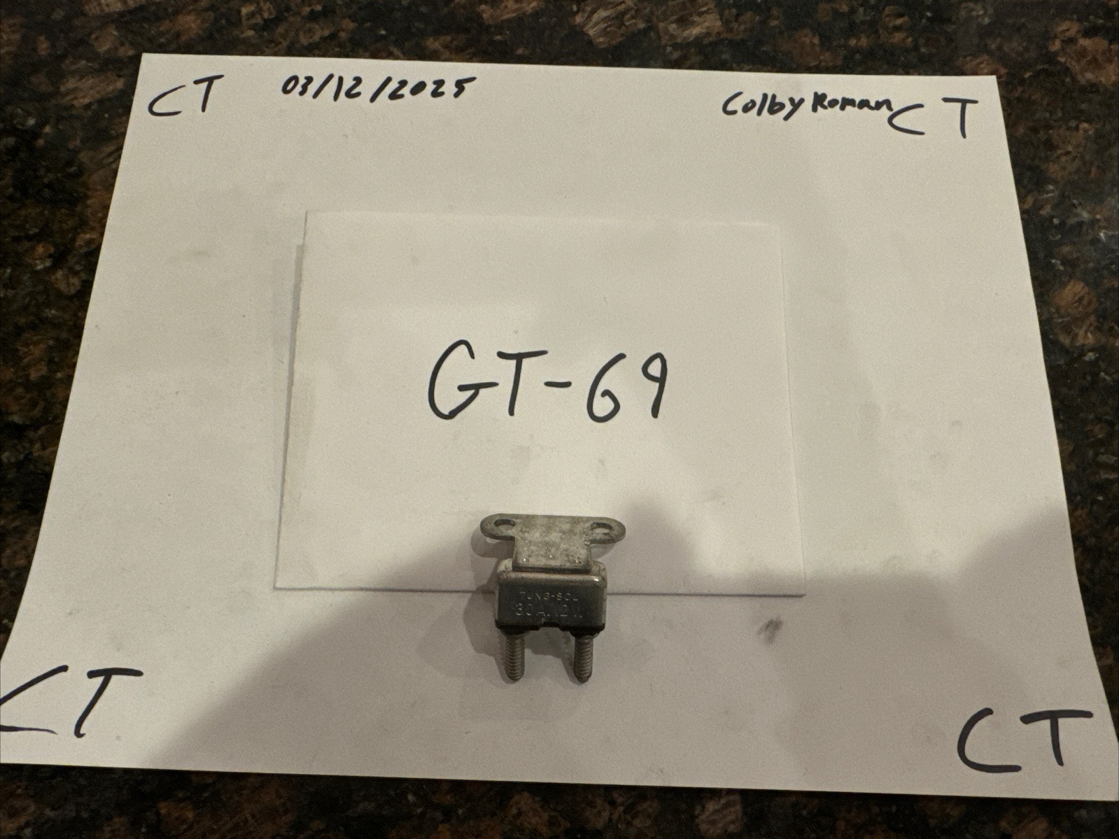 Wagner Tung-Sol Type 1 Auto Reset 12V 30A Cycling Circuit Breaker with Bracket