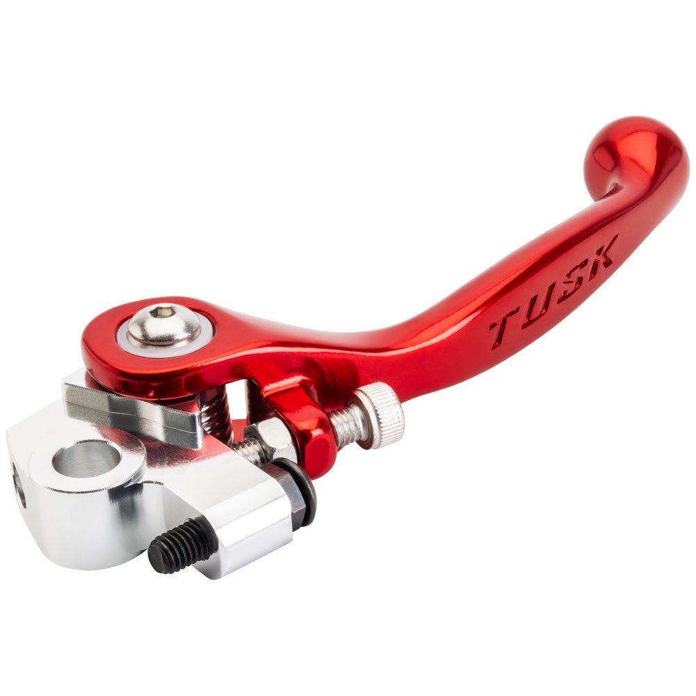 Tusk Axis Folding Brake Lever Short Red For Honda CRF300F 2026