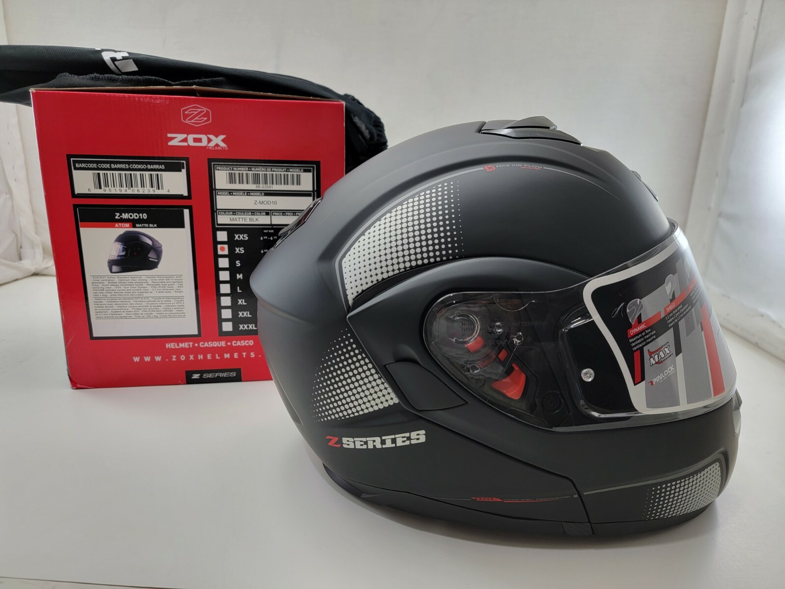 ZOX Z-MOD10 Atom Modular Motorcycle Helmet - Matte Black - Size XS - *NEW* ZOX Z-MOD10 Atom Modular Motorcycle Helmet - Matte Black - Size XS - *NEW*
