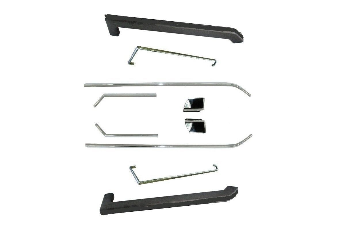 10 Pcs Door Pocket Chrome Trim Set Left and Right for Porsche 911 912 1969-1973