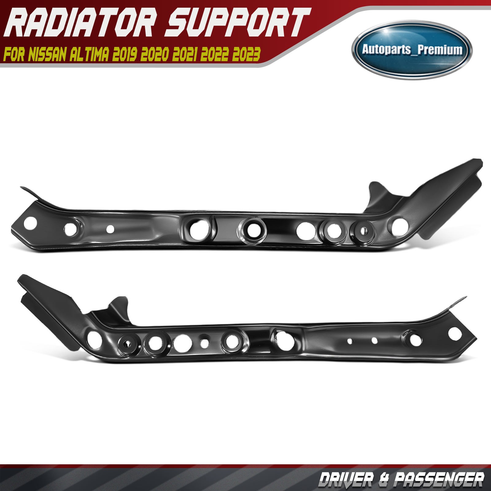 2x Driver & Passenger Upper Radiator Support for Nissan Altima 2019-2023 Steel