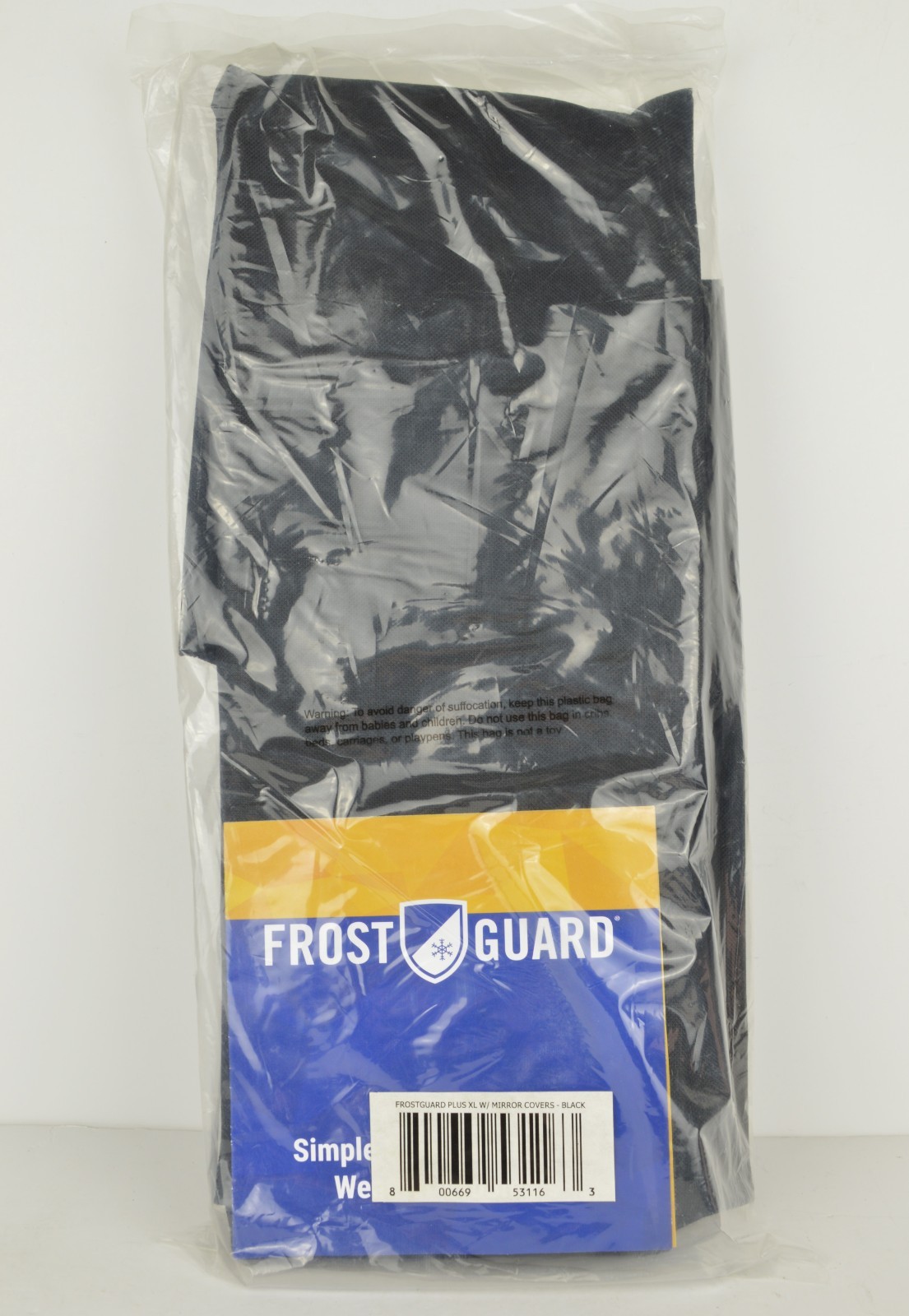 FrostGuard Plus Winter Windshield Cover (w/ Mirror Covers) - Black, XL NEW