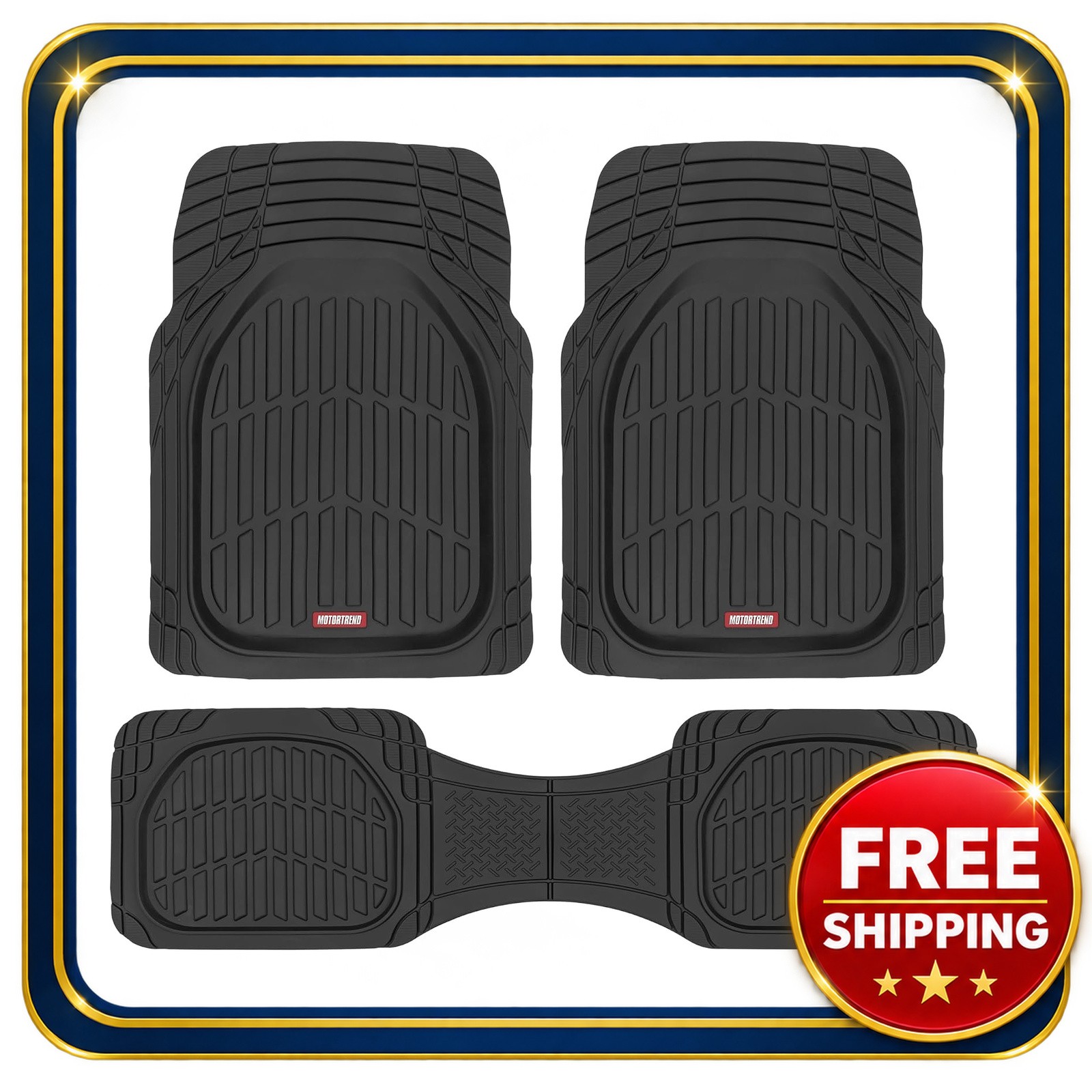 car floor mats motor trend flextough all-weather black rubber