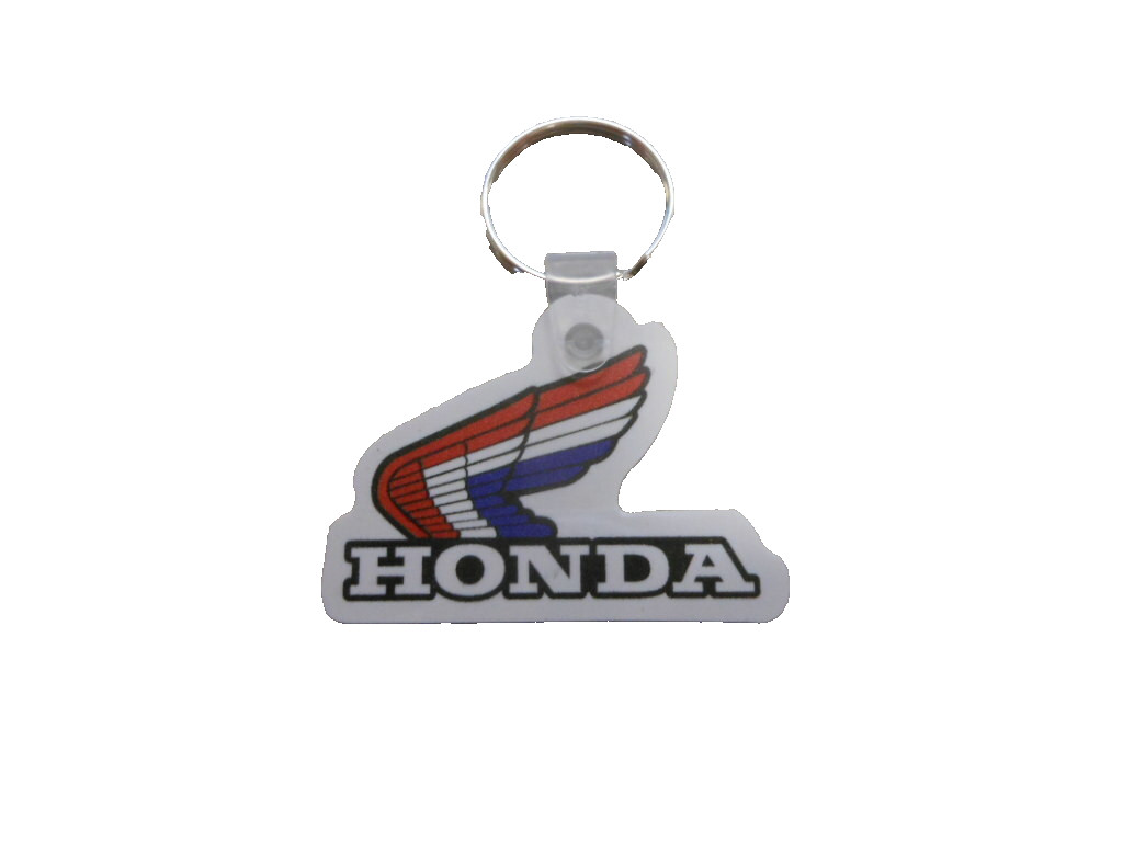 Honda Red White Blue Wing Retro Vintage Motorcycle Keychain Key Chain ATC XR CR Honda Red White Blue Wing Retro Vintage Motorcycle Keychain Key Chain ATC XR CR