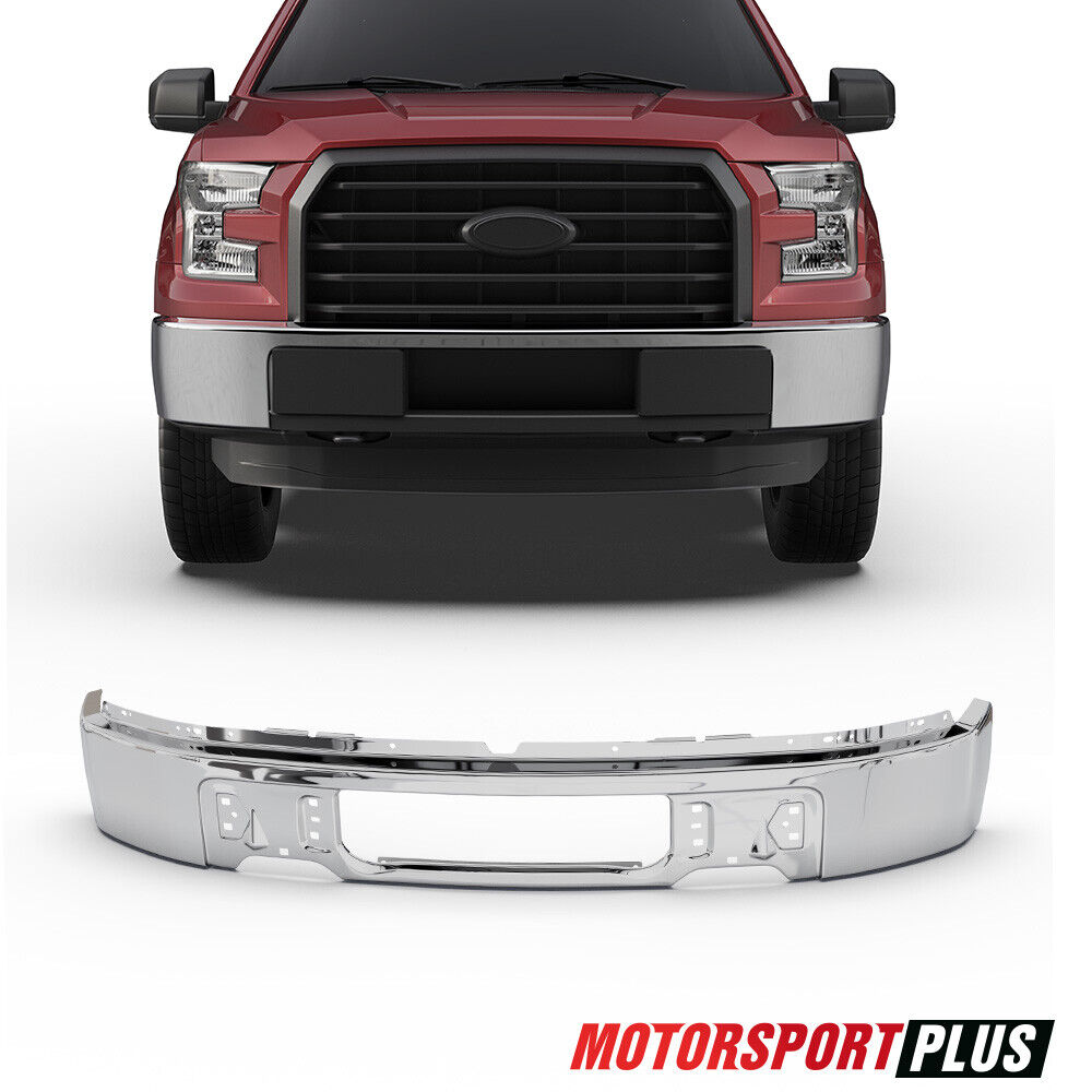 1X Front Chrome Bumper Face Bar Stamped Steel For 2009-2014 Ford F150 F-150