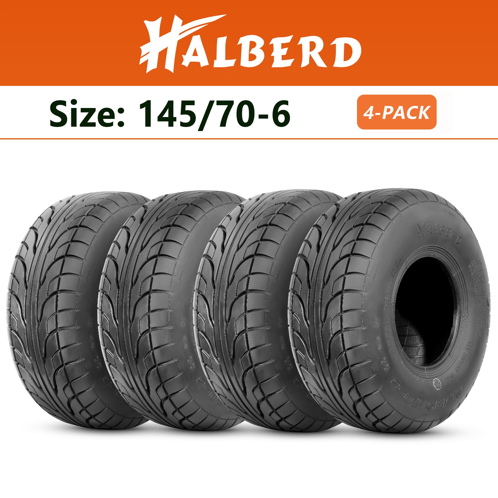 Set 4 145/70-6 ATV Tires 145x70x6 145x70-6 For Go-Kart Street Mini Bike 145/70x6