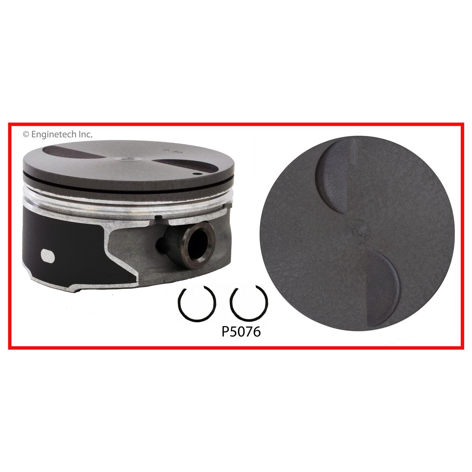 Enginetech P5076(8)STD Engine Piston Set Without Rings for Cadillac and GMC Mode