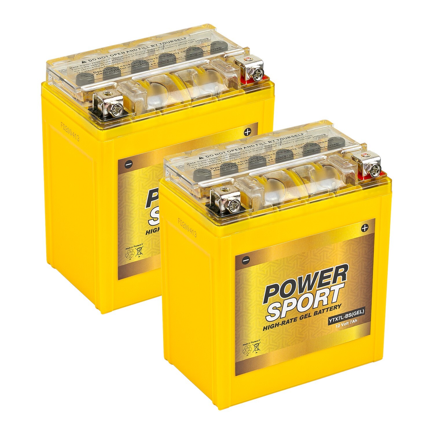 ExpertPower YTX7L-BS Gel Battery Replaces 150CCA  - 2 Pack