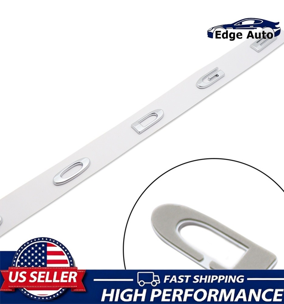 1 Set Rear Tailgate Letters For 2015-2024 Charger Trunk Lid Emblem Chrome Silver