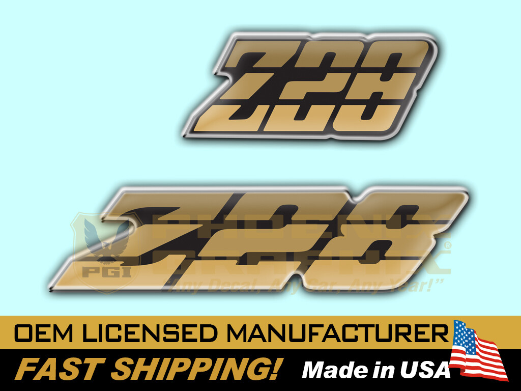 1980 1981 Camaro Z28 Emblems Grill & Fuel Door Emblems Kit 2 Pieces