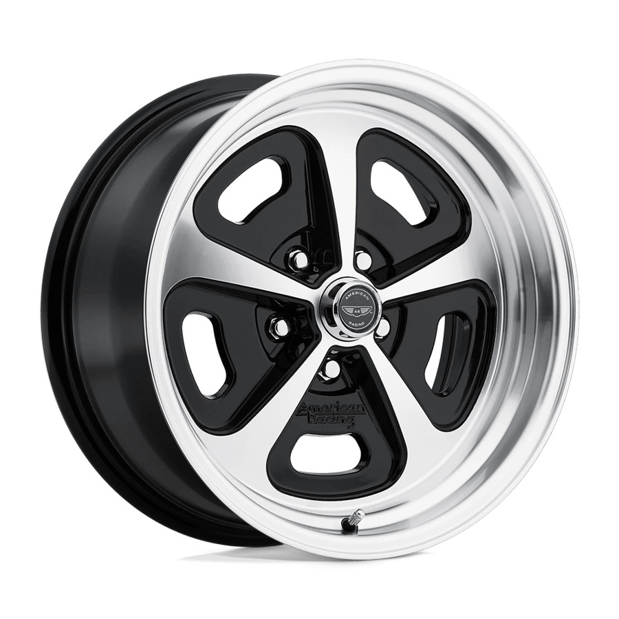 17x8 American Racing Vintage Wheels VN501 Gloss Black 5x114.3 Rims (1pc)