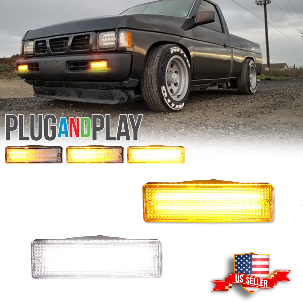 Clear Switchback LED Signal Light for 88-97 Nissan D21 Hardbody 88-95 Pathfinder