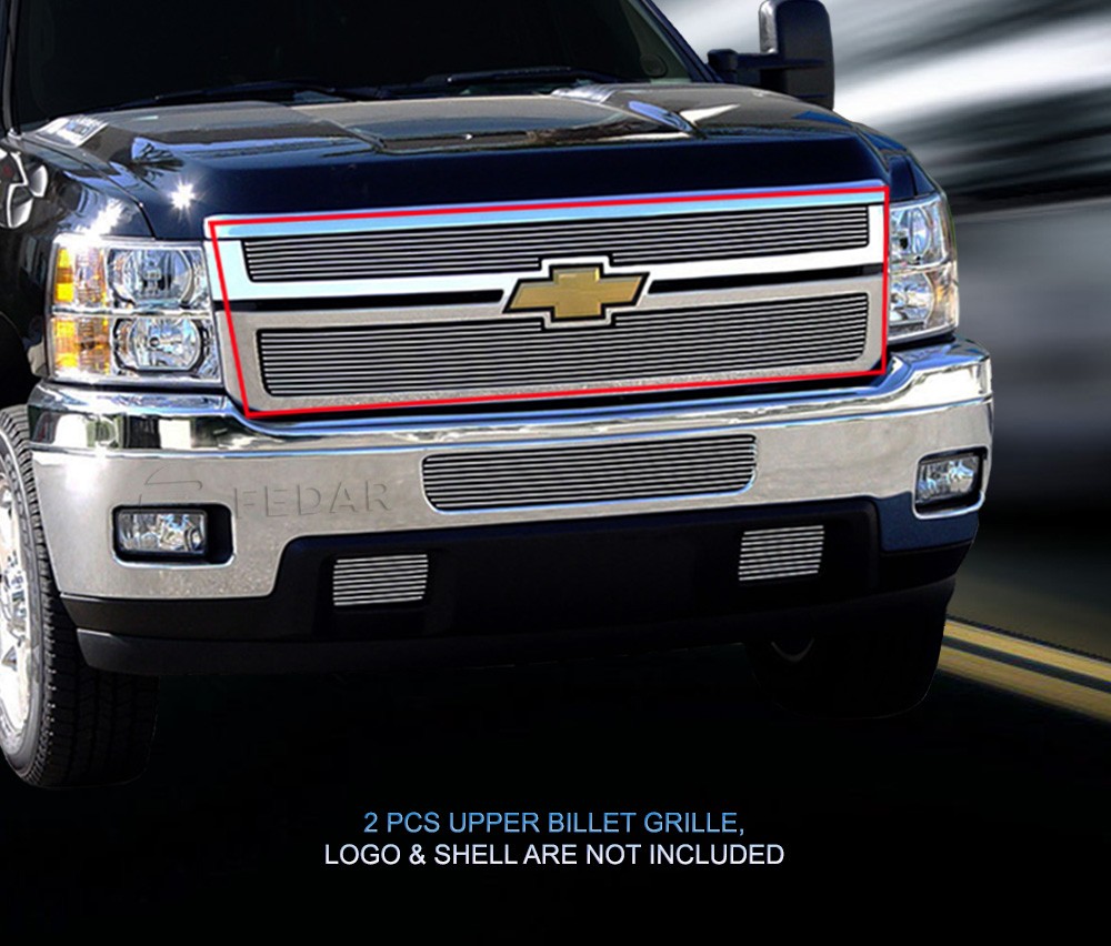 Fits 2011-2014 Chevy Silverado 2500/3500 Billet Grille Grill Insert Fits 2011-2014 Chevy Silverado 2500/3500 Billet Grille Grill Insert