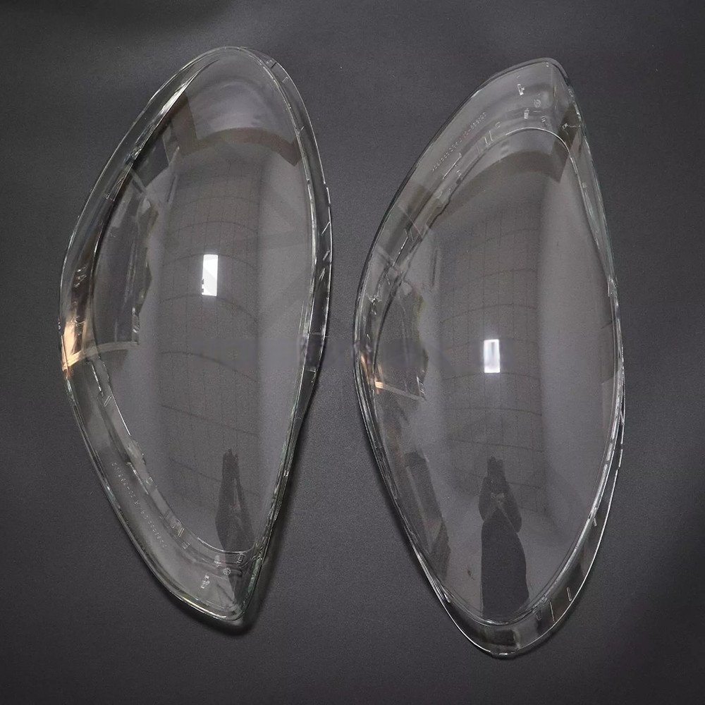 1Pair New Front Headlight Lens Clear Cover + Glue Fit Porsche Panamera 2017-2020