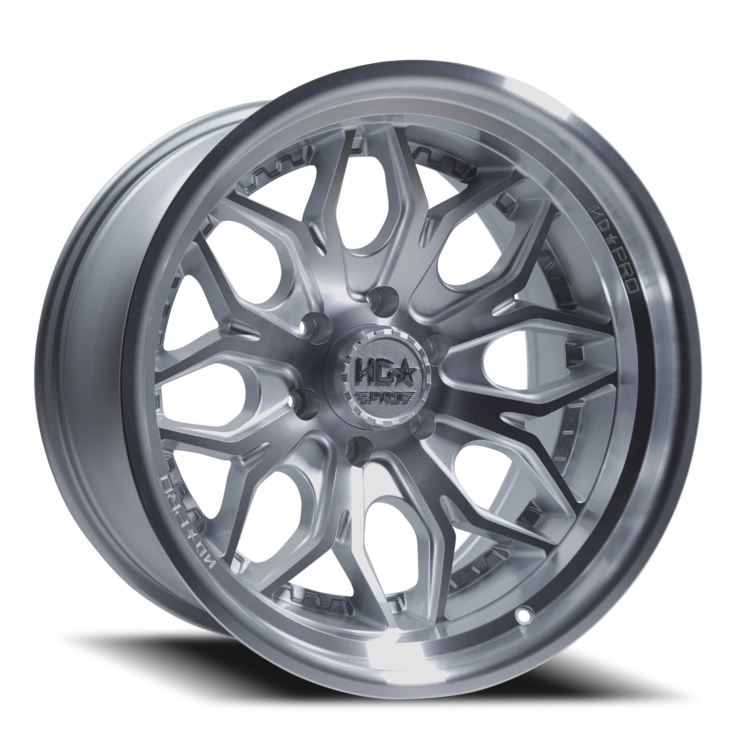 22x11 Luxxx HD LHD PRO 5 Gloss Silver Machined Face Machined Wheel 6x5.5 (-33mm)