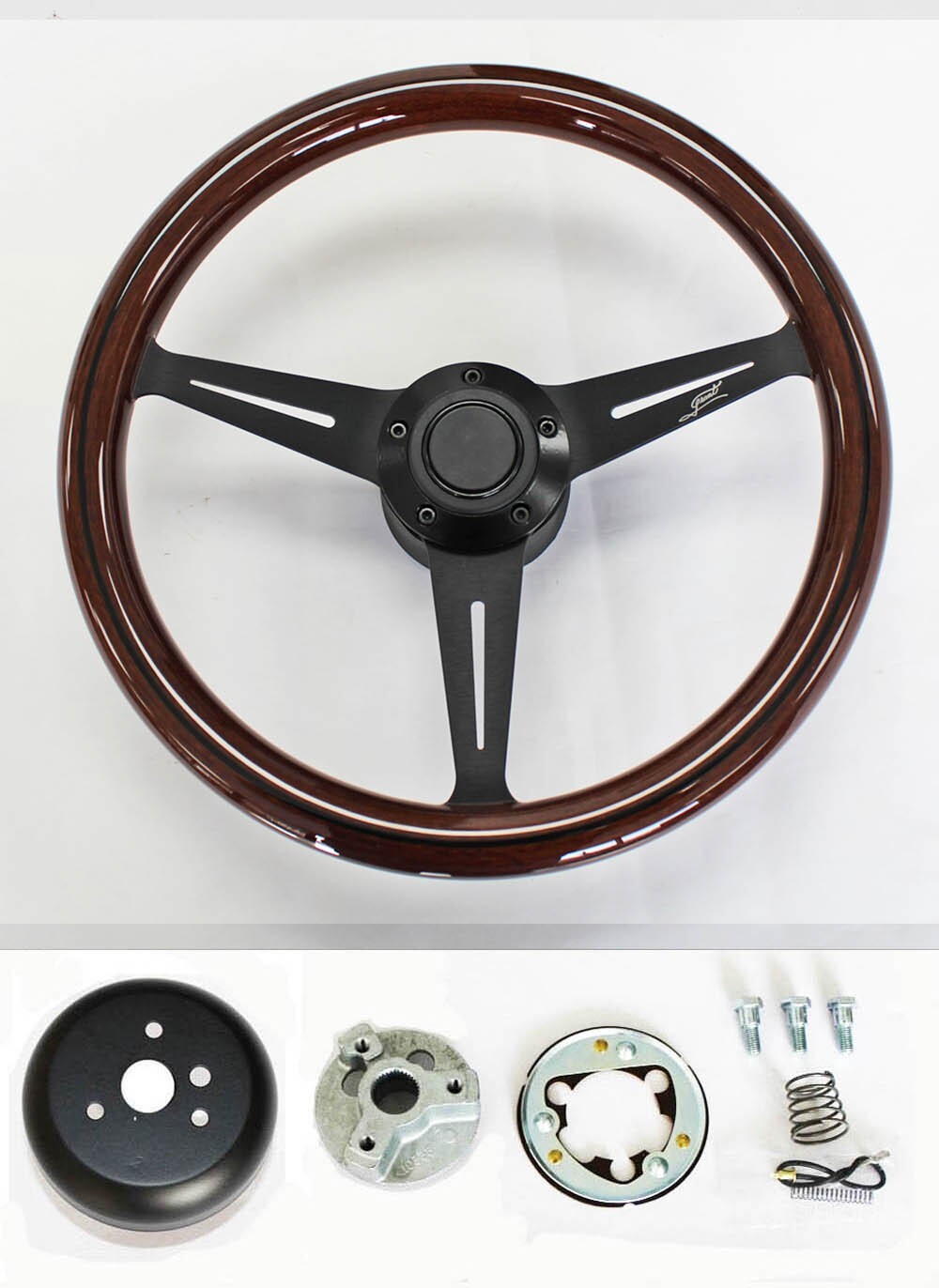 69-93 Oldsmobile Cutlass 442 98 Mahogany Wood Black Line Grip Steering Wheel 15 69-93 Oldsmobile Cutlass 442 98 Mahogany Wood Black Line Grip Steering Wheel 15
