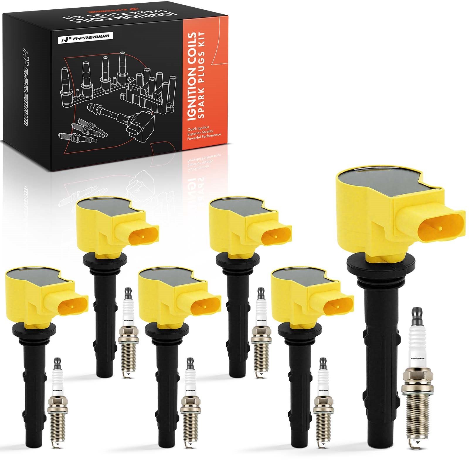A-Premium 6x Ignition Coils & 6x Iridium Spark Plugs for Mercedes-Benz W203/W204 A-Premium 6x Ignition Coils & 6x Iridium Spark Plugs for Mercedes-Benz W203/W204
