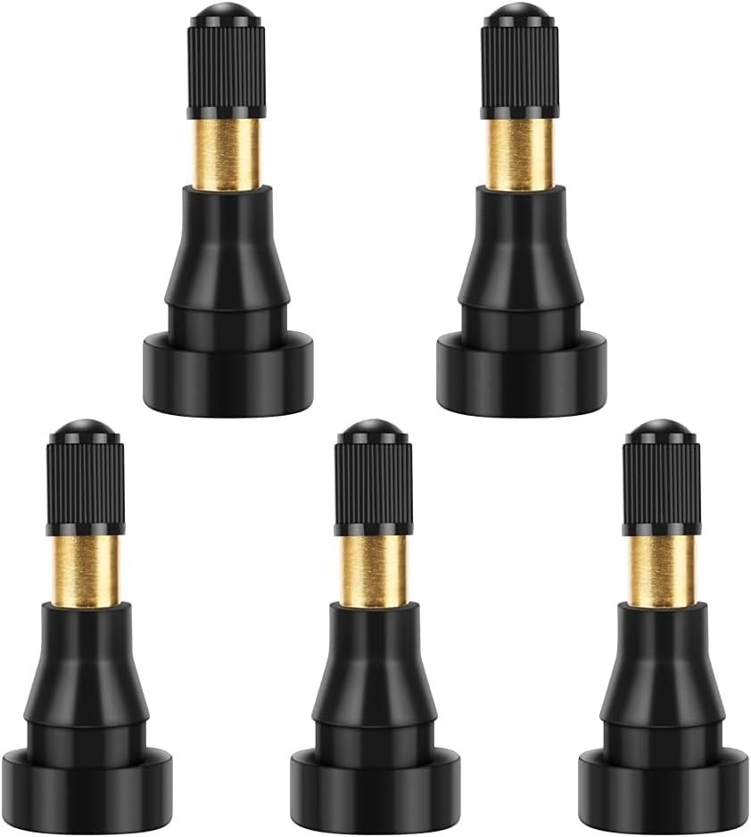High Pressure Tire Valve Stems 5 Pack Rubber Snap-in for Trucks Trailers Cars