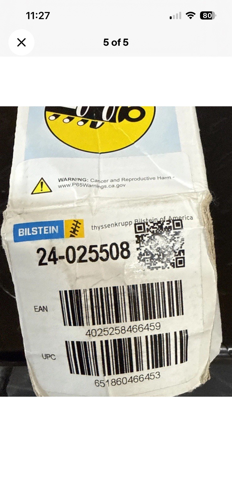 Bilstein 24-025508 Suspension Shock Absorber Bilstein 24-025508 Suspension Shock Absorber