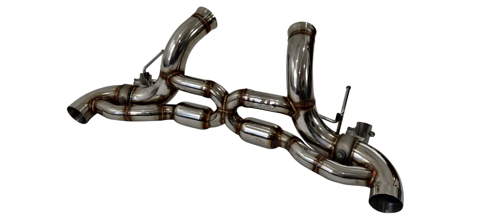 Fits McLaren GT 4.0L 19-23 Top Speed Pro-1 T304 X-Pipe Exhaust with Valves