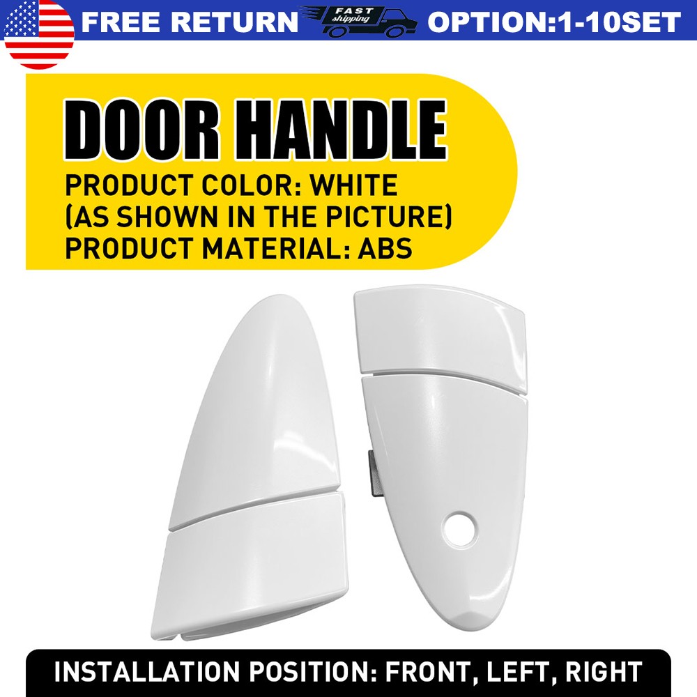 Exterior Door Handle Front Driver Passenger White For 11-15 Honda CRZ CR-Z 2-20x
