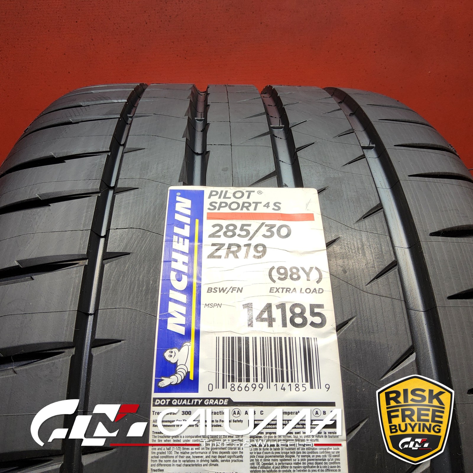 1 Tire New Michelin Pilot Sport 4S XL 285/30ZR19 285/30/19 2853019 98Y #97441