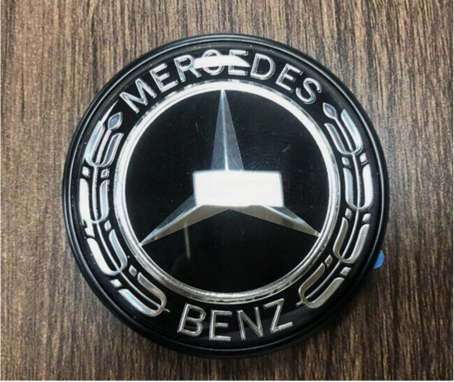 Front Hood Emblem Classic Flat Laurel Wreath decal Sticker Fits Mercedes Benz⭐