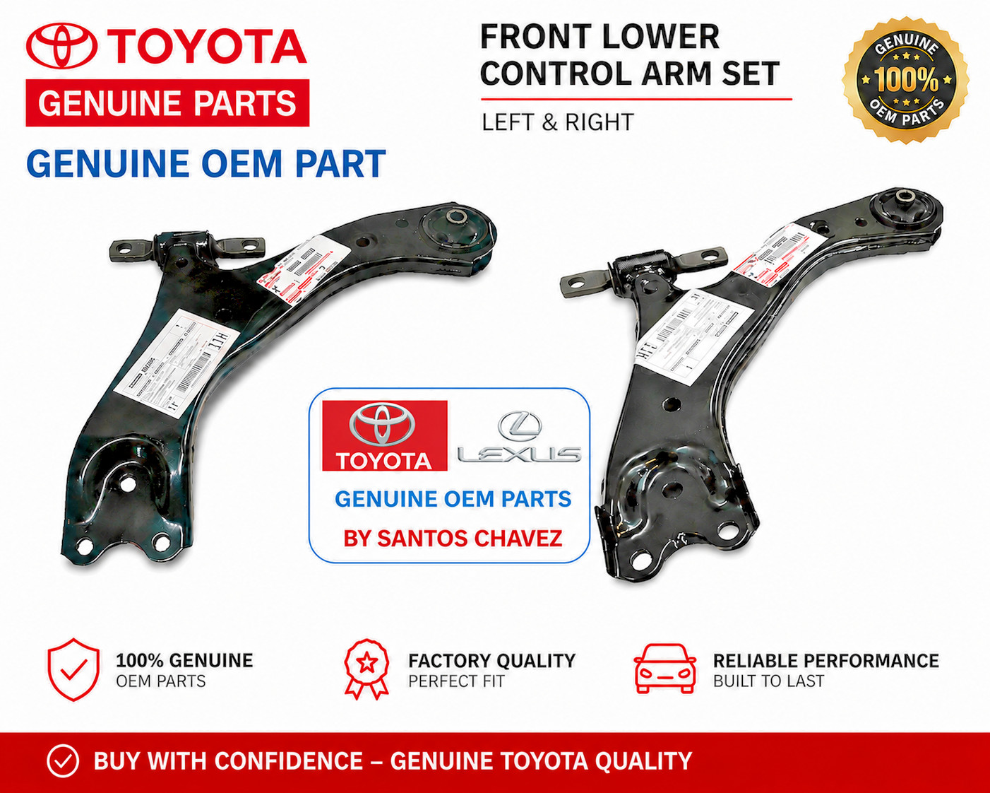 18-25 Camry 19-22 Avalon Left&Right Front Lower Control Arm GENUINE OEM PART